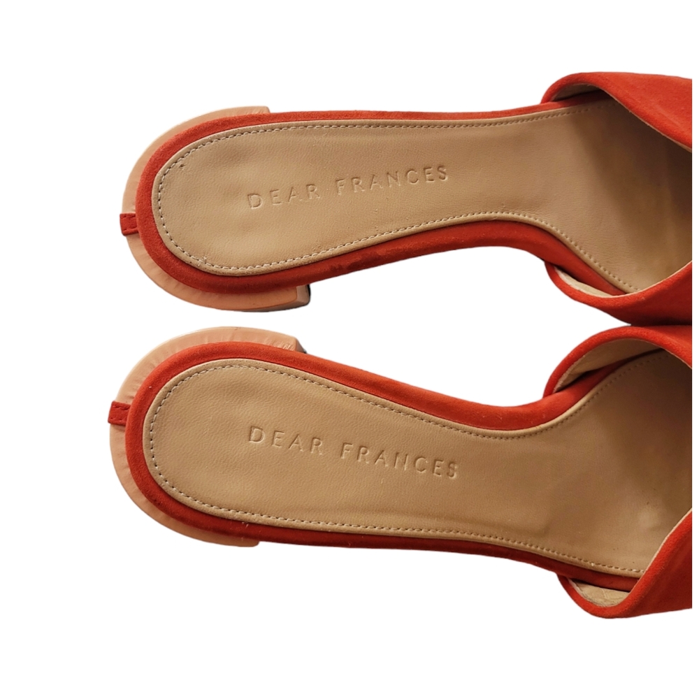 Dear Frances Eva Suede Red Mules - Picture 5 of 9